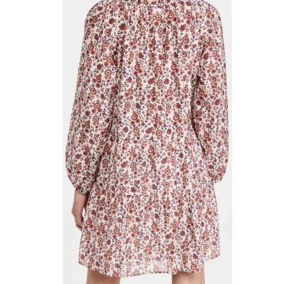 XIRENA Dalyn Dress Womens Size Large Long Sleeve Mini Cotton Silk Red Spark - Picture 3 of 13
